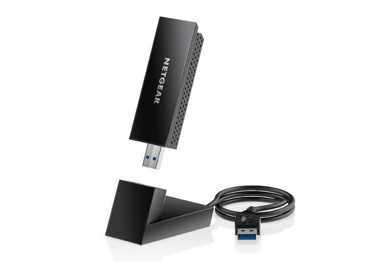 Adaptador USB Wi-Fi NETGEAR A8000 (Wi-Fi 6E - 600, 1200 Mbit/s - 3.2 Gen 1 - Preto)