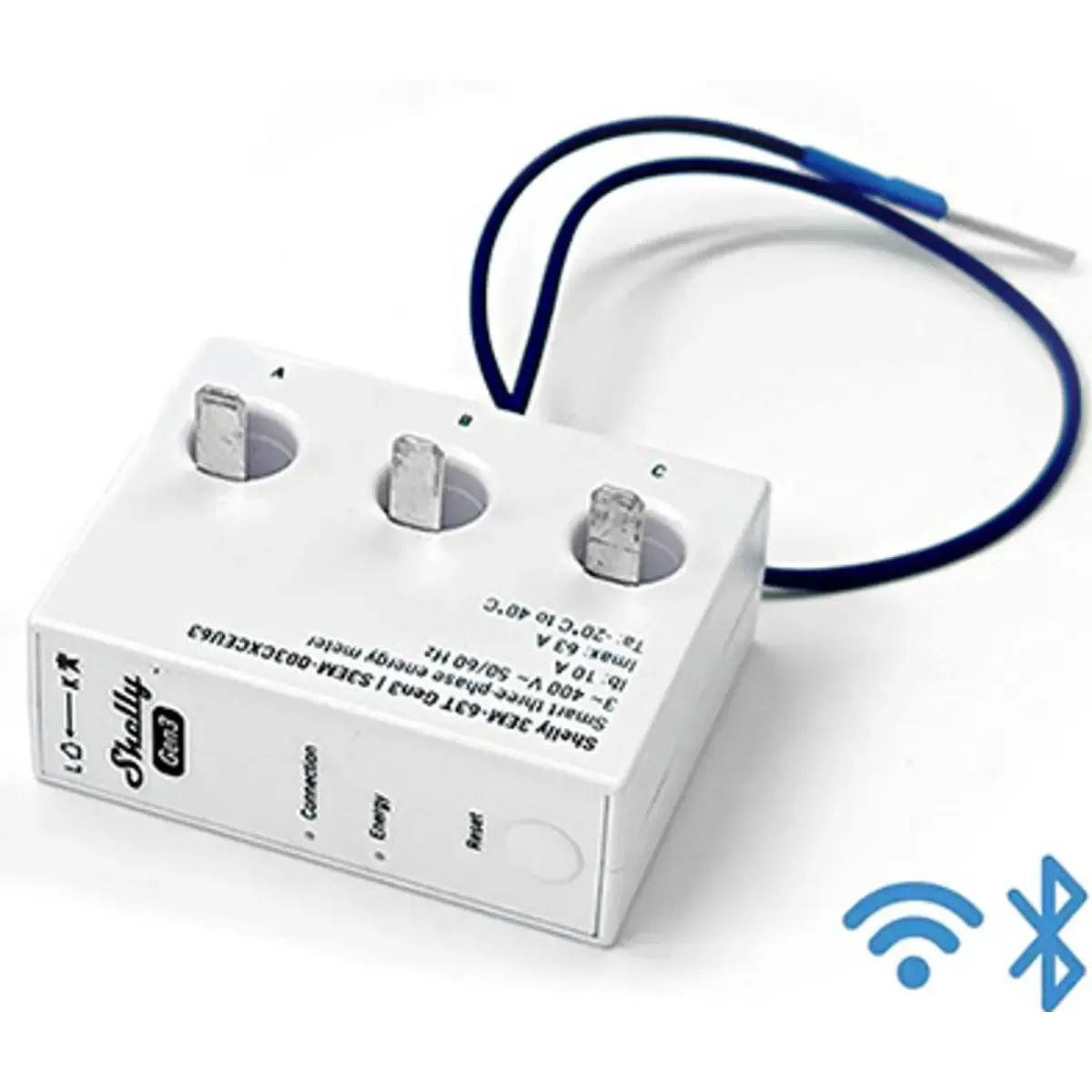 Medidor de Energia SHELLY 3EM-63T Gen3 (3 Canais - Calha DIN), miniatura 2