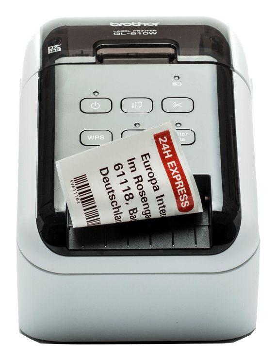 Impressora de Etiquetas BROTHER QL-810WC (Com fios e sem fios - AC - Preto e Branco)