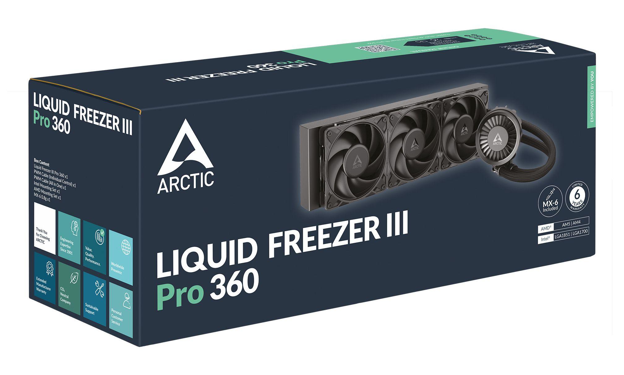 Refrigerador Líquido AIO para CPU ARCTIC Liquid Freezer III Pro 360 (12 cm - 3000 RPM - 4-pin - Preto) — miniatura 5