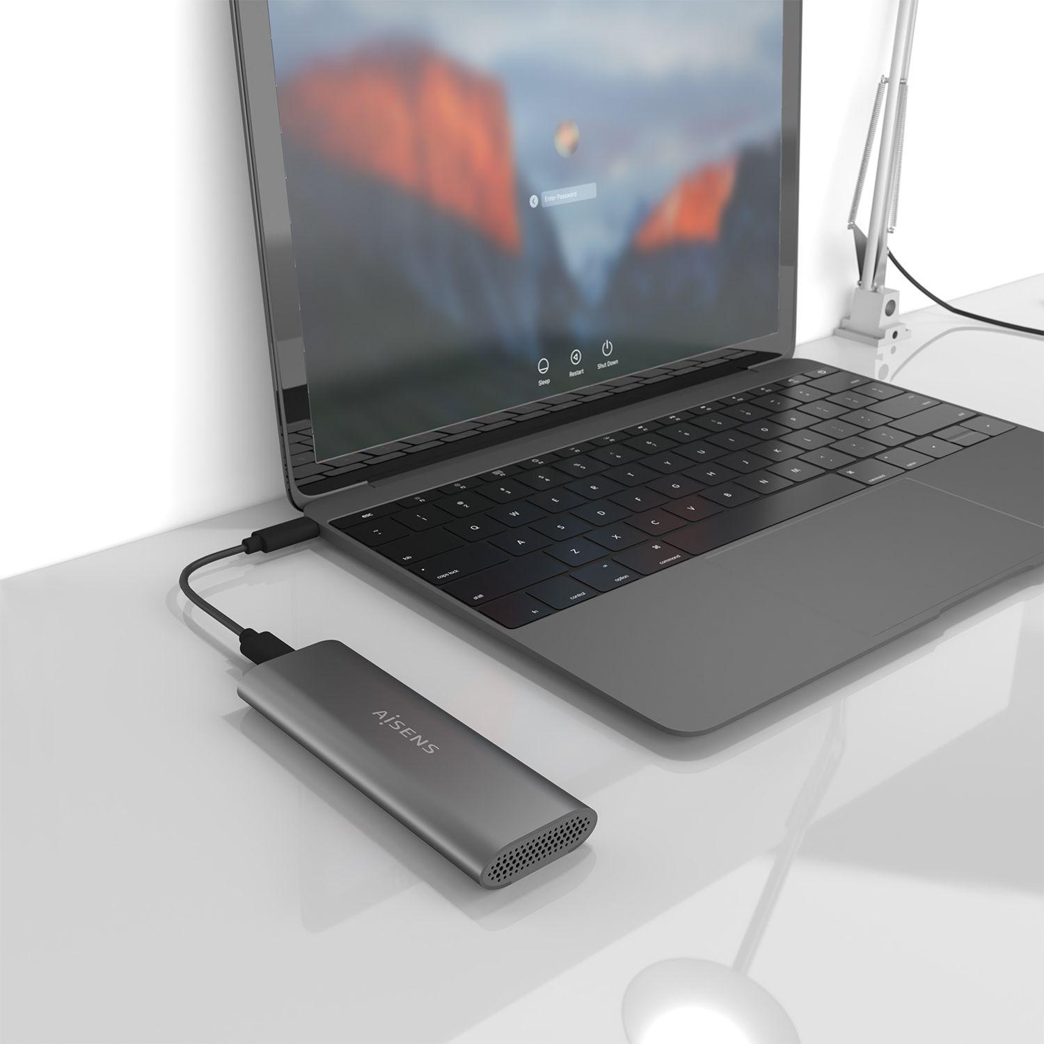 Caixa Externa para SSD M.2 AISENS ASM2-015GR (M.2 - SATA e NVMe - Cinzento) — miniatura 8