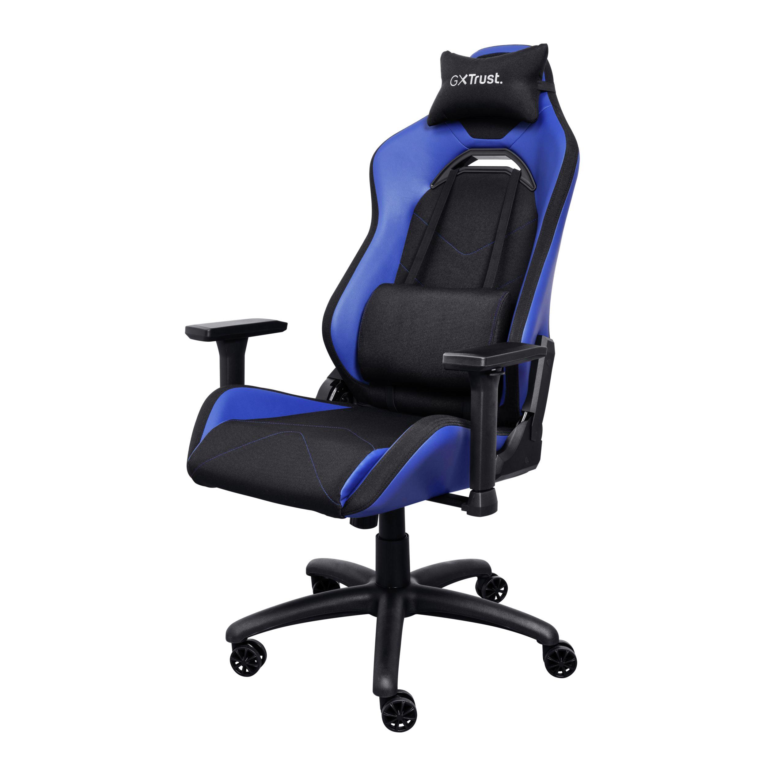Cadeira Gaming TRUST GXT 714 RUYA (150 kg - 10 cm - Couro, Poliuretano - Preto e Azul) — miniatura 2