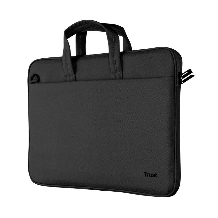 Mala para Portátil TRUST Bologna Slim Eco (14" - 35,6 cm - Altura 27 cm - Preto)