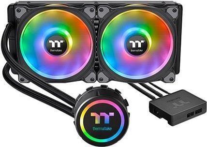 Sistema de Refrigeração Líquida CPU THERMALTAKE Floe DX RGB 240 TT Premium Edition (1500 RPM - Azul, Verde, Vermelho - 9 pinos - Preto)