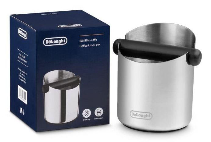 Depósito para Borras de Café DELONGHI DLSC084 (Altura 13,5 cm - Aço Inoxidável)