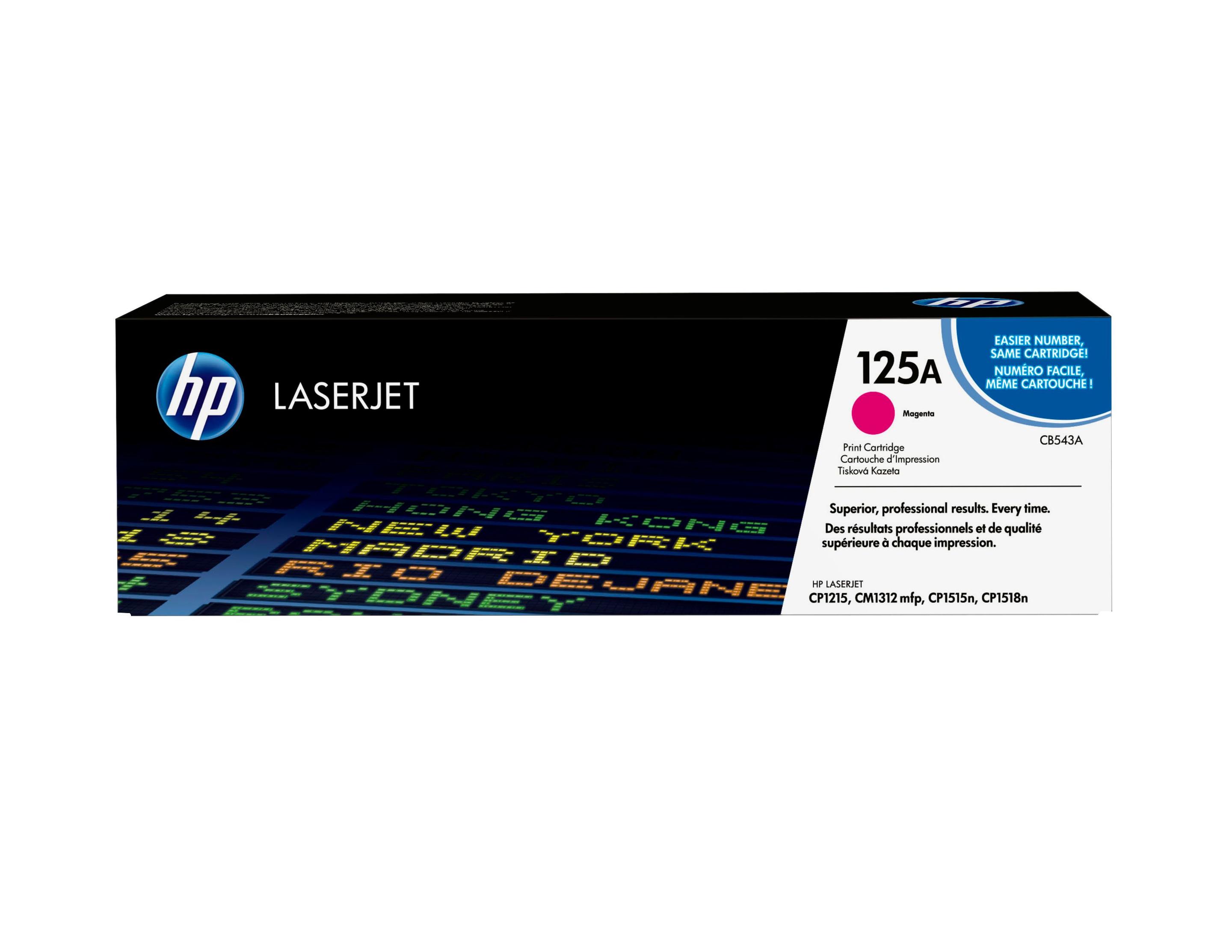 Toner HP CB543A 125A (1400 páginas - Magenta)