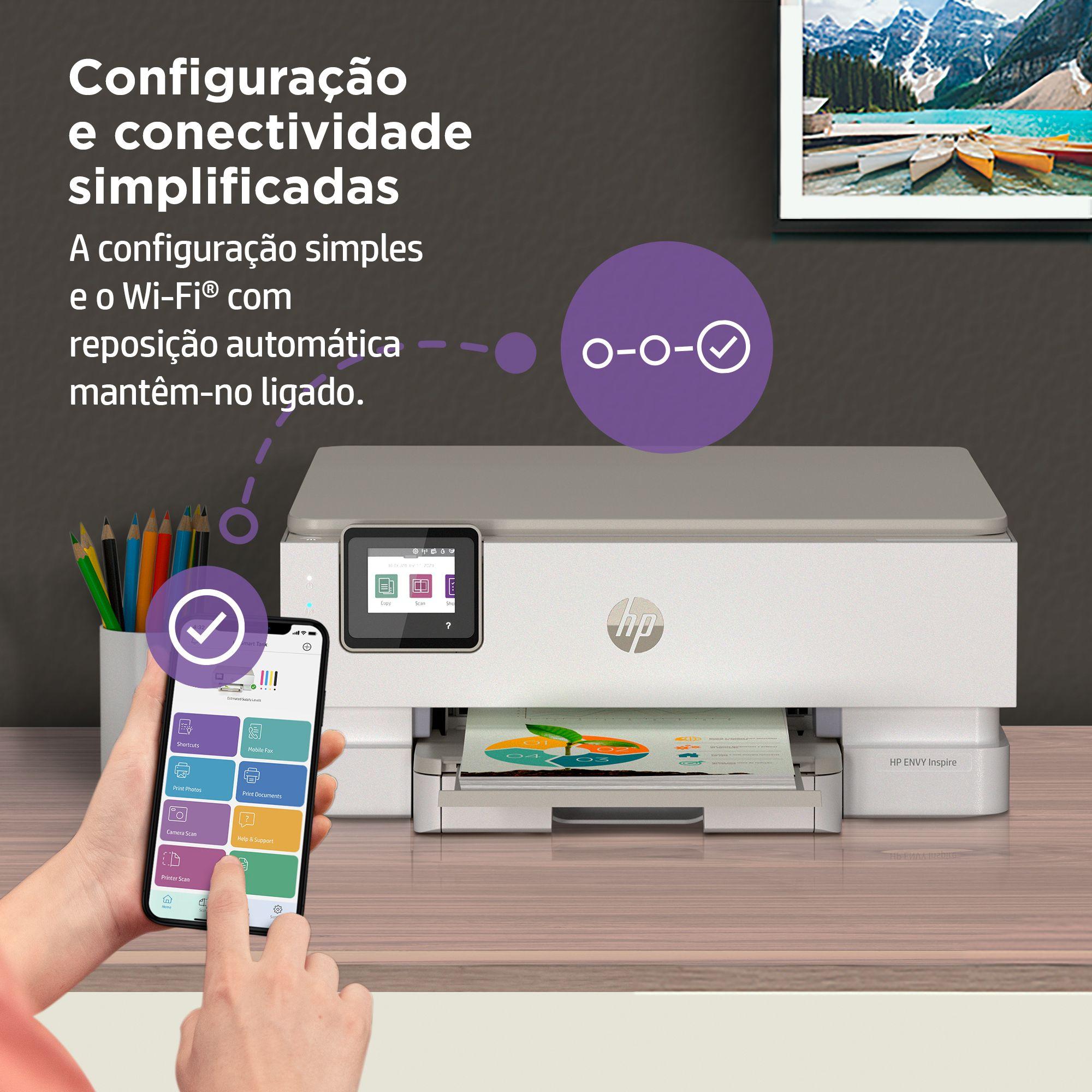 Impressora Multifunções HP ENVY Inspire 7220e (A4 - Impressão a cores - 125 folhas - Bege), miniatura 15