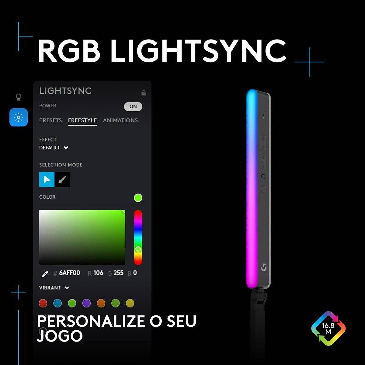 Luz LED LOGITECH Litra Beam LX (AC, USB Type-C para USB Type-A - Preto) — miniatura 4
