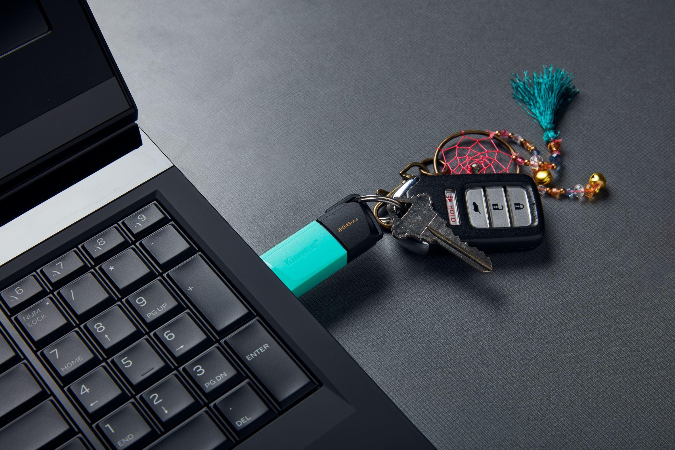 Pen USB KINGSTON DataTraveler Exodia M (256 GB - Deslizante - USB Tipo-A - Preto e Turquesa) — miniatura 11