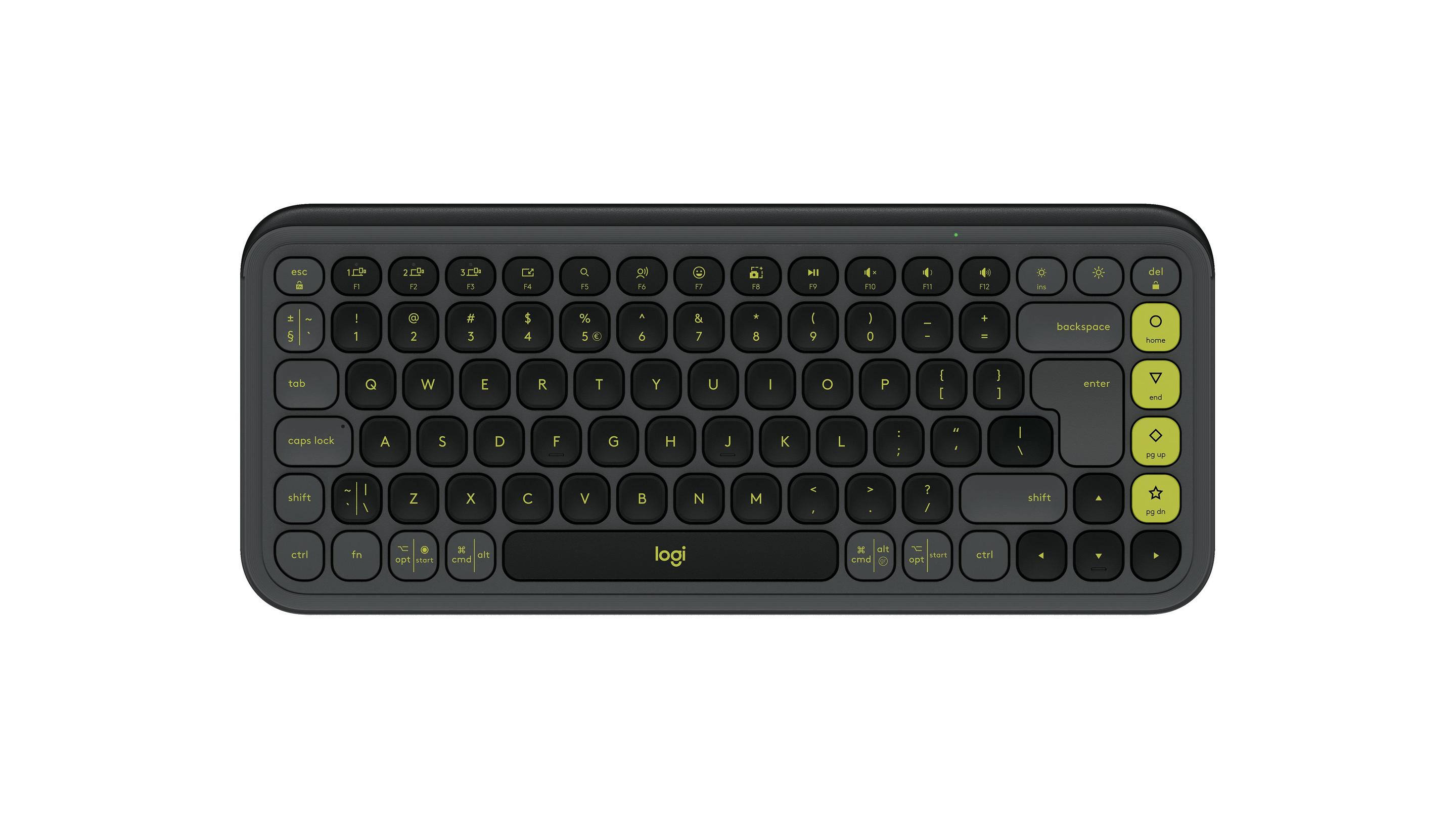 Teclado LOGITECH POP Icon Keys (Estados Unidos - Teclas tesoura - Mini - Grafite)
