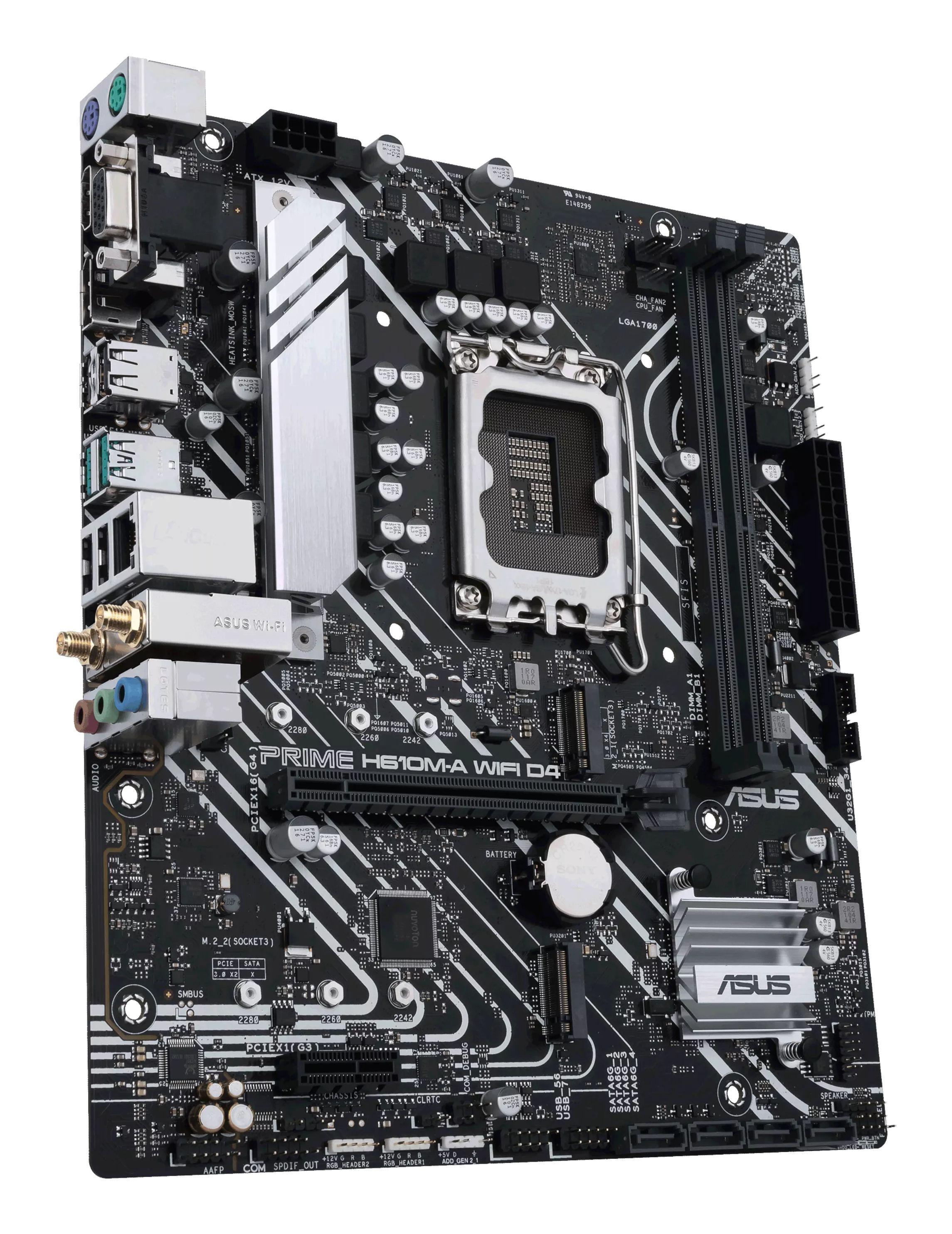 Motherboard ASUS PRIME H610M-A WIFI D4 (LGA 1700 - micro ATX - Duplo canal) — miniatura 4