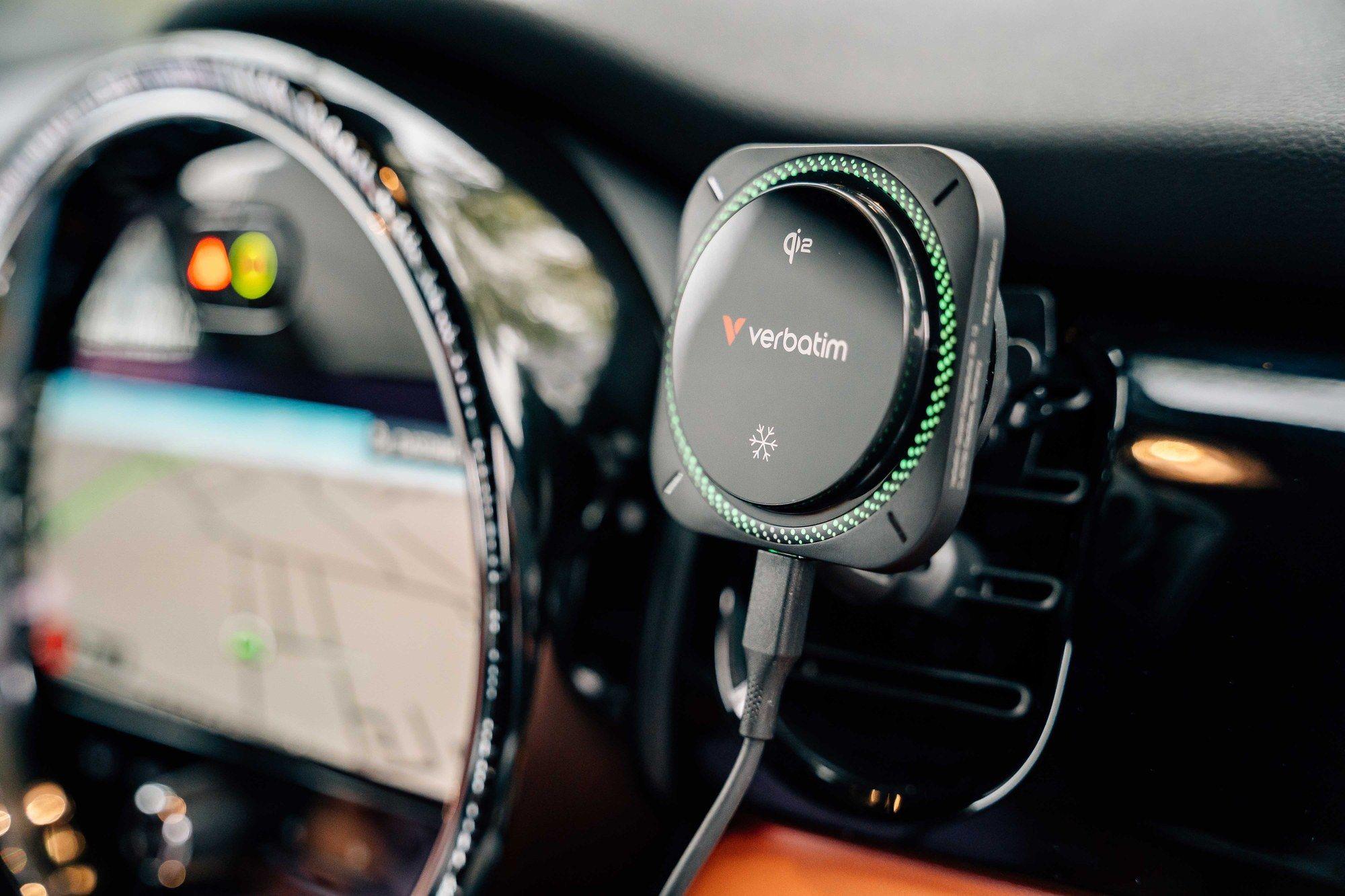 Carregador Sem Fios para Automóvel VERBATIM Charge 'n' Drive CND-01 (Smartphones Android e iOS - USB-C - Preto), miniatura 4