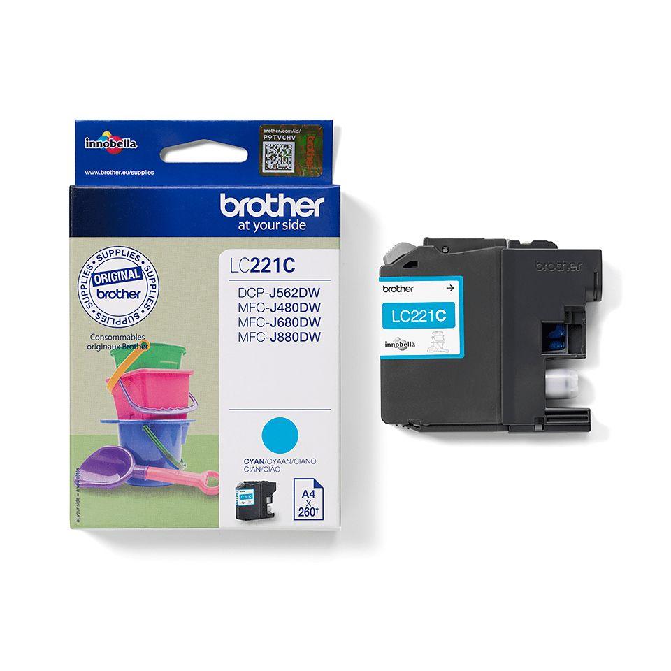 Tinteiro BROTHER LC221C (260 páginas - Ciano), miniatura 3