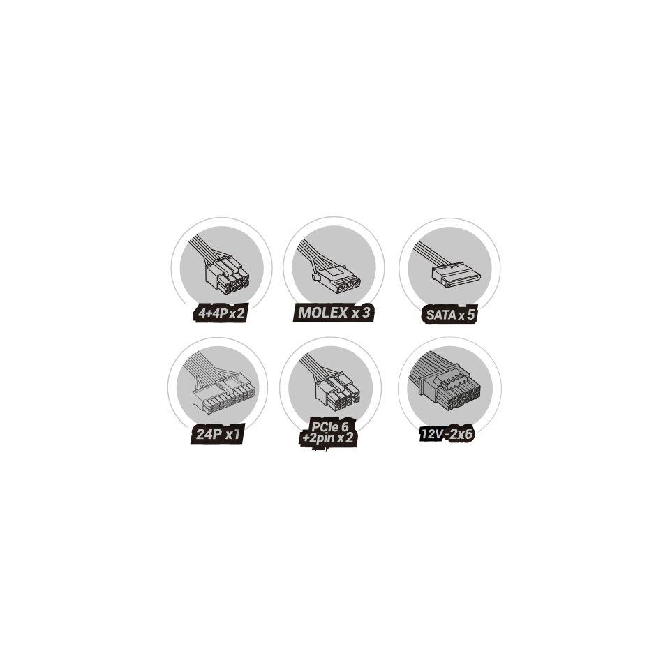 Fonte de Alimentação MARS GAMING MPB750PSIW (ATX - 750 W - 80 PLUS Gold - Branco), miniatura 10