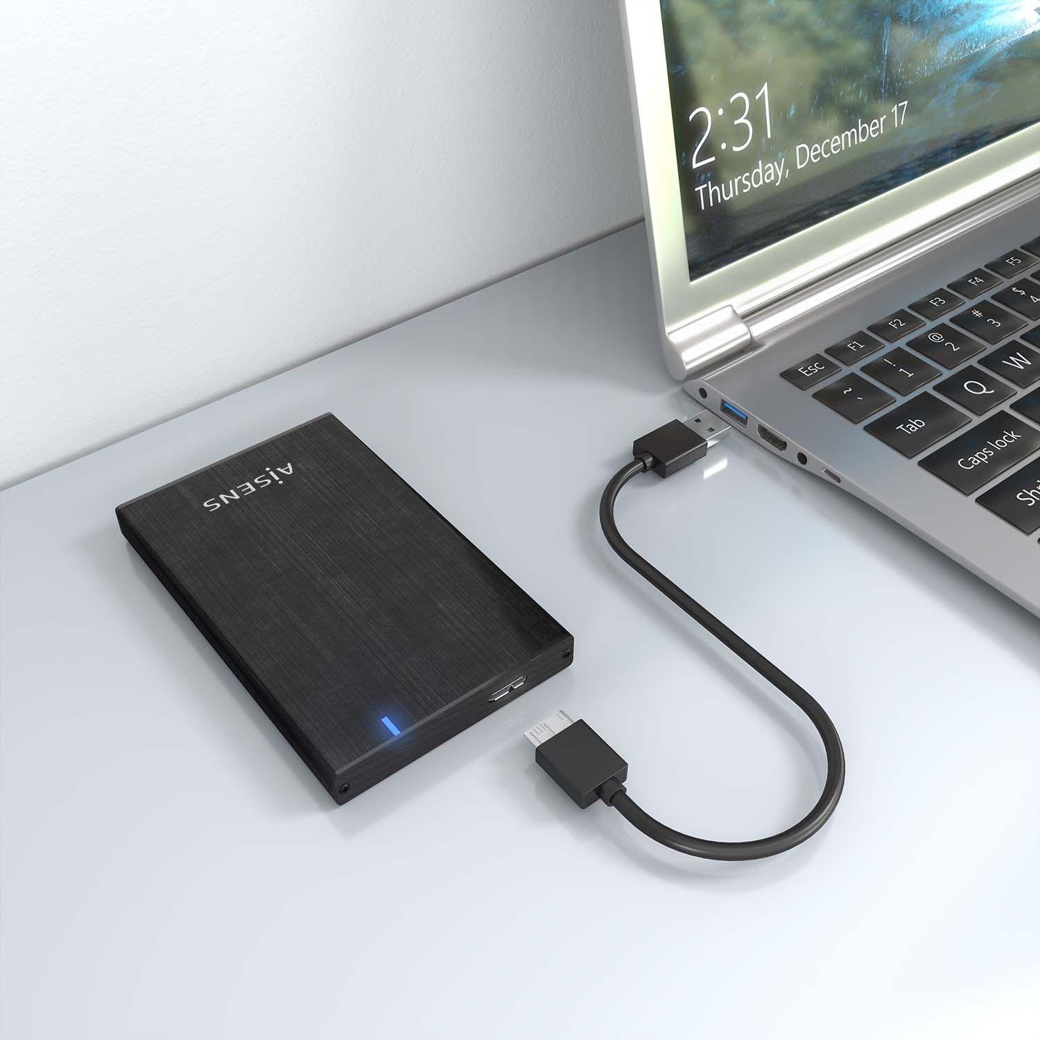 Caixa Externa AISENS ASE-2527B (2,5" SATA - USB 3.2 Gen 1 - Preto) — miniatura 6