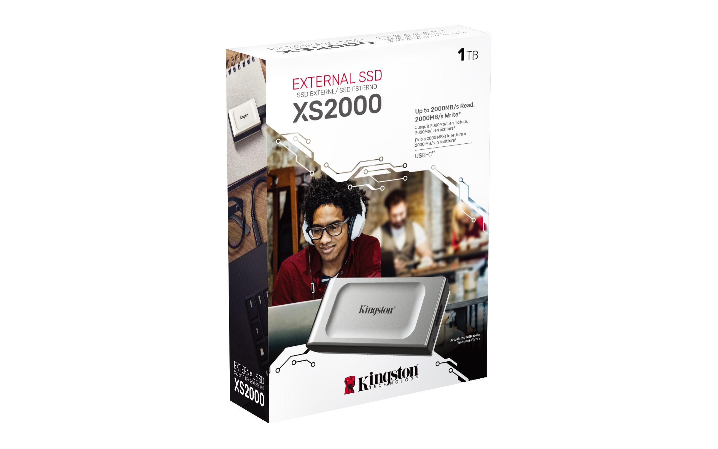 SSD KINGSTON XS2000 SXS2000/1000G (1 TB - 2.5" - USB 3.2 Gen 2x2 - Preto e Prateado) — miniatura 6