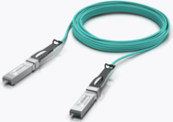 Cabo Ótico Ativo UBIQUITI UACC-AOC-SFP10-20M (10 Gigabit Ethernet - 1 unidade - 10 Gbit/s - Aqua)