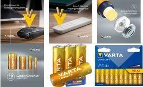 Pilhas Alcalinas VARTA Longlife AA 4106101761 (LR6 - 1,5 V - Pack de 10)