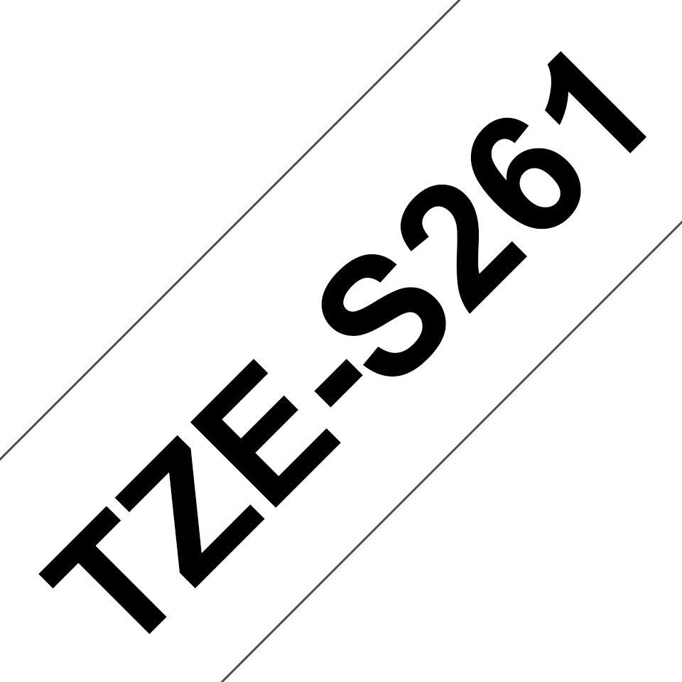 Fita para Rotuladora BROTHER TZe-S261 (Branco e Preto)