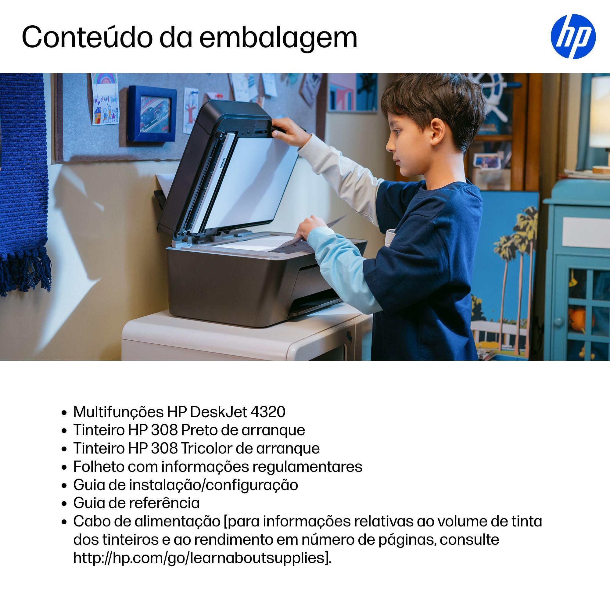 Impressora Multifunções HP DeskJet 4320 (A4 - Impressão a cores - 60 folhas - Cinzento), miniatura 13