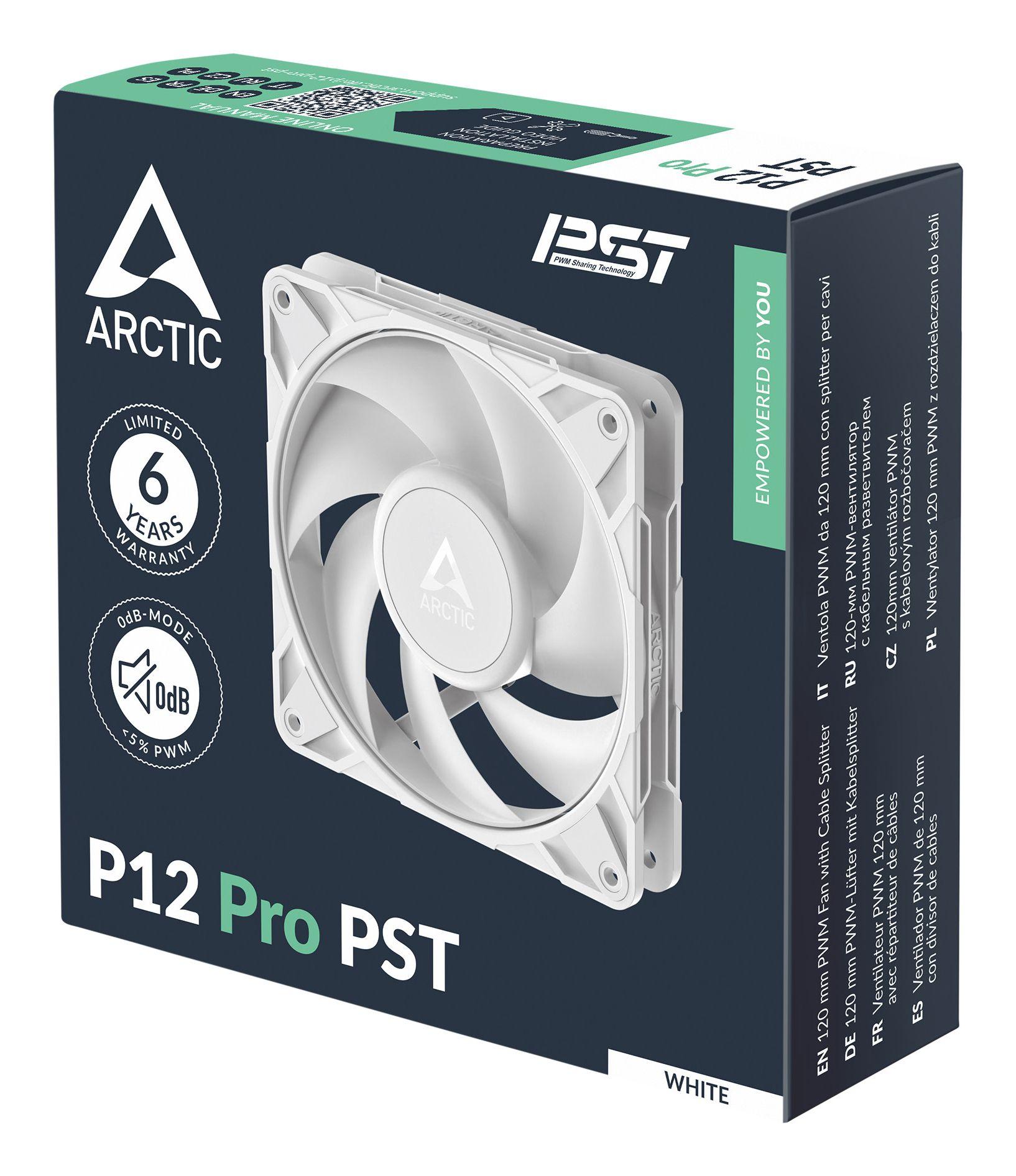 Ventoinha para Caixa de PC ARCTIC P12 Pro PST (Branco) — miniatura 6