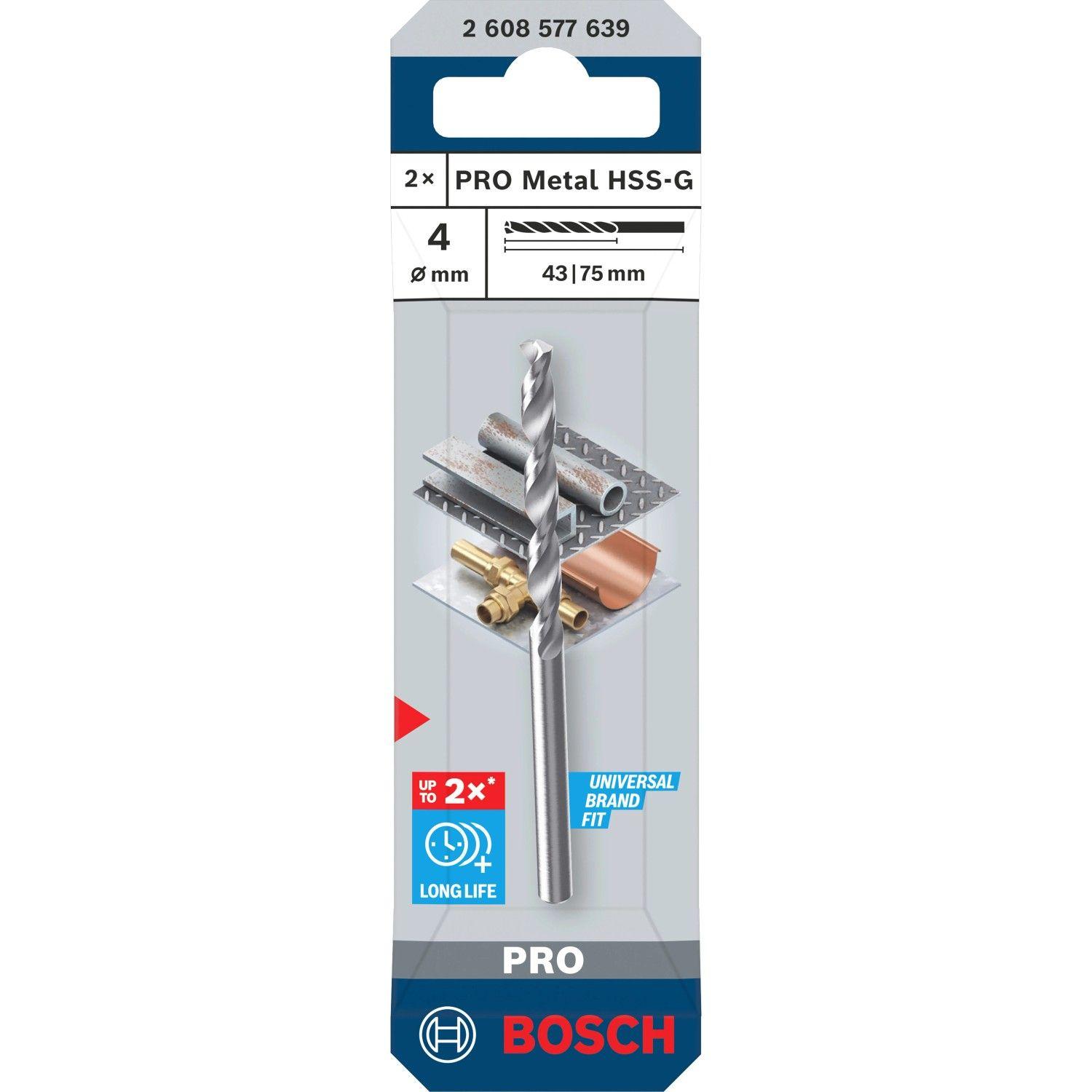 Broca Espiral para Metal BOSCH PRO 2608577639 (HSS-G), miniatura 3