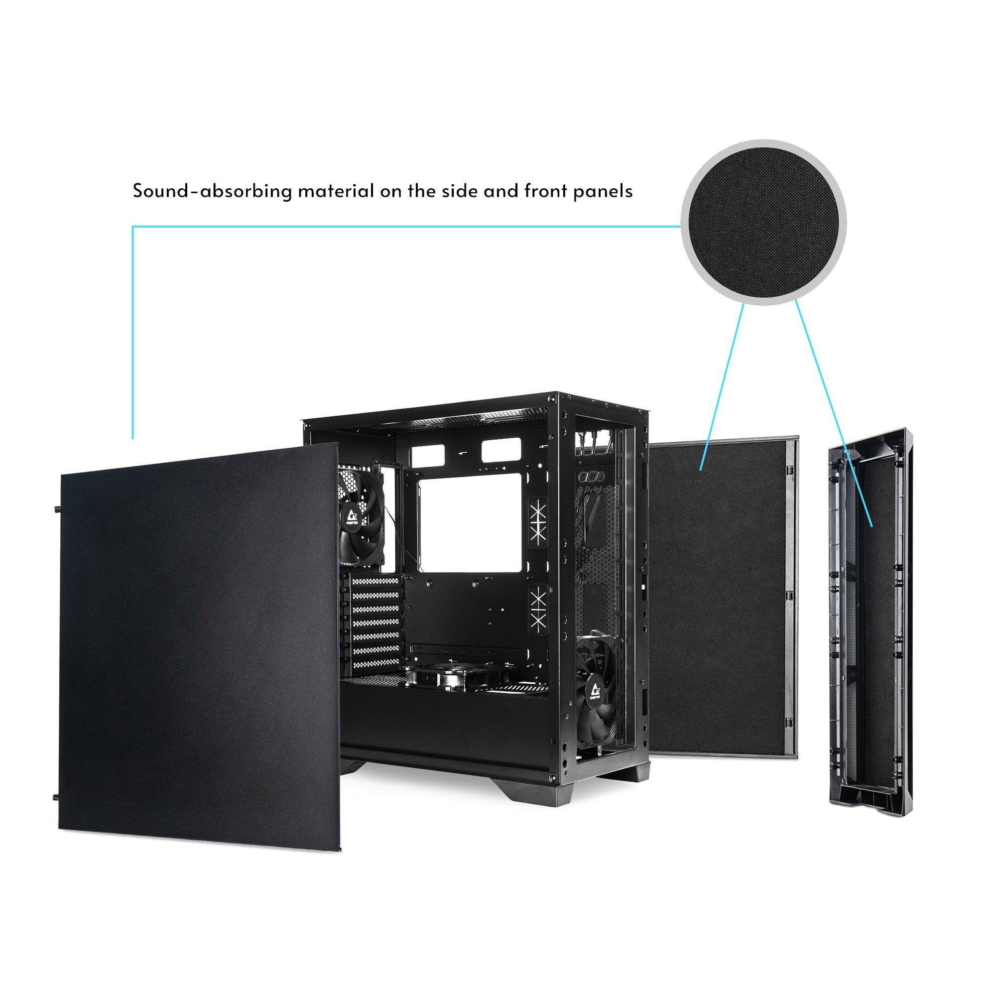 Caixa ATX CHIEFTEC APEX Q GA-01B-Q-OP (Midi Tower - SPCC - 17,5 cm - Preto) — miniatura 10