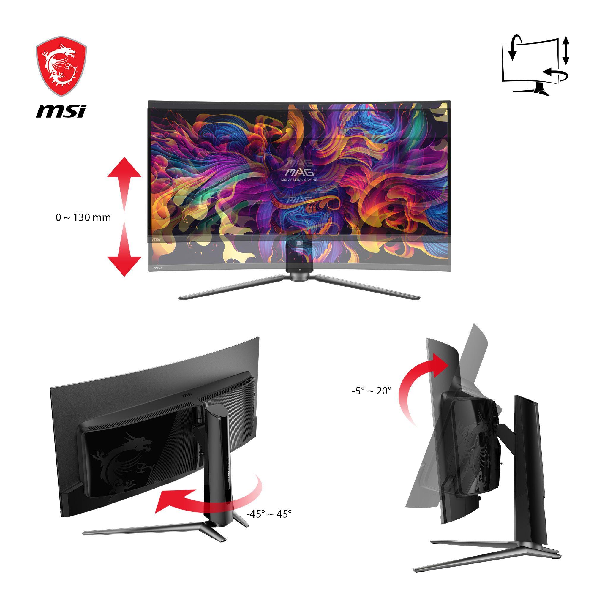 Monitor MSI MAG 341CQPDE QD-OLED (34" - OLED - 175 Hz - Preto) — miniatura 5