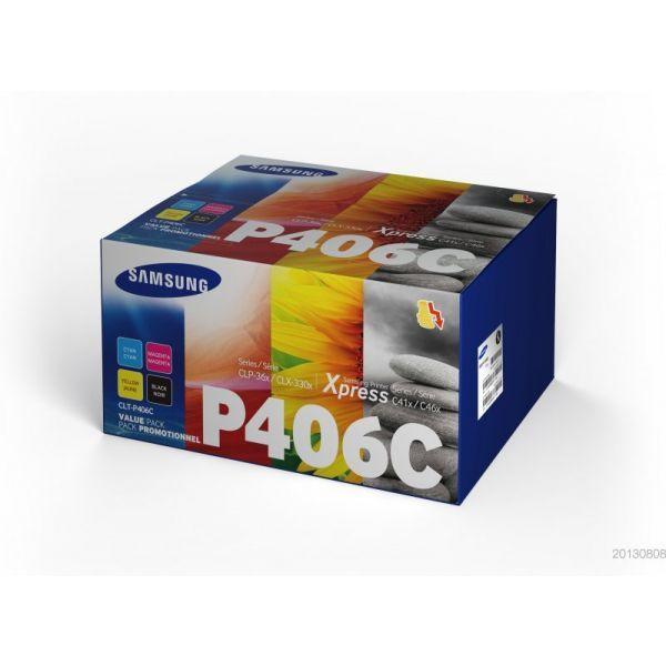 Conjunto de Toners HP CLT-P406C/ELS (1500 páginas - Preto, Ciano, Magenta e Amarelo), miniatura 2