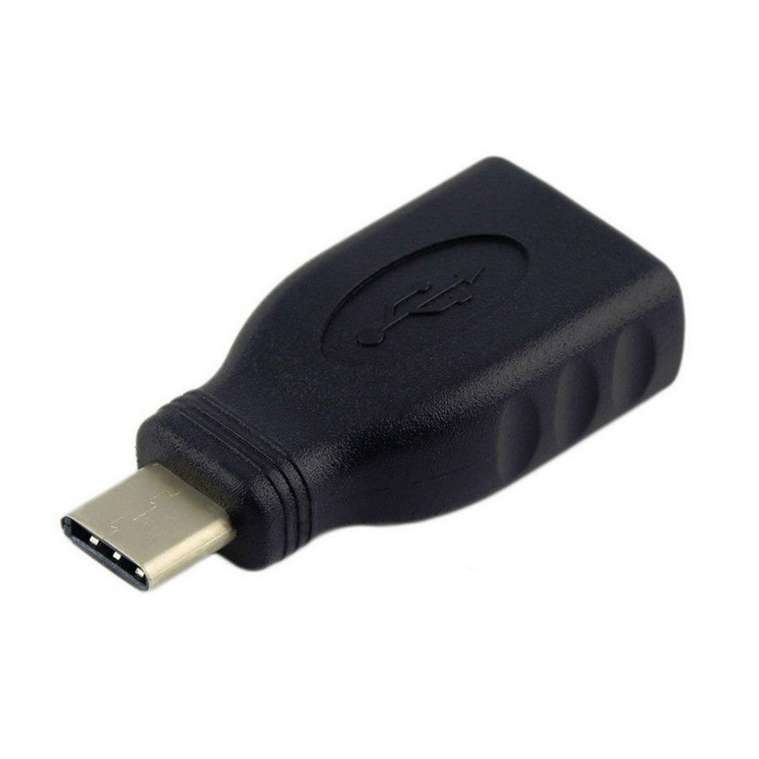 Adaptador USB-C Macho para USB-A Fêmea AISENS A108-0323 (USB-C - USB-A - Preto)