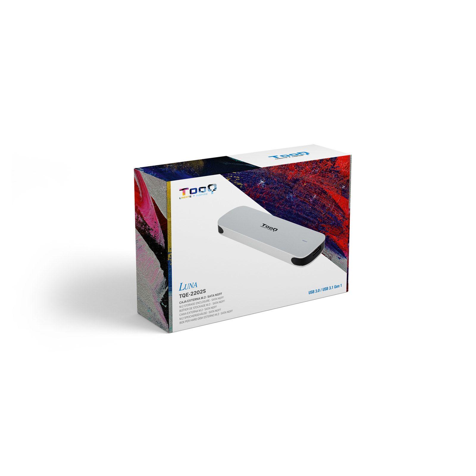 Caixa Externa SSD M.2 TOOQ TQE-2202S (SATA - Prateado) — miniatura 3