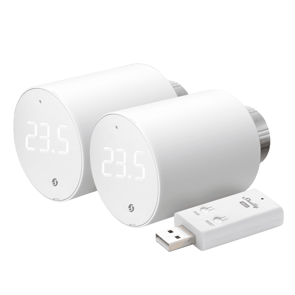 Kit de Válvulas Termostáticas Inteligentes SHELLY BLU TRV 2 Pack (Plástico - 78 x Ø54 mm - Branco) — miniatura 3