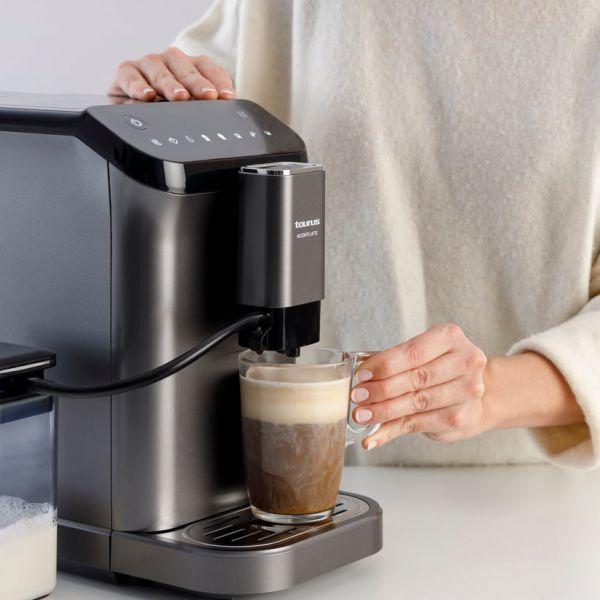 Máquina de Café Superautomática TAURUS Accento Latte (Grãos de café - 1350 W - 20 bar - Preto/Cinzento) — miniatura 3
