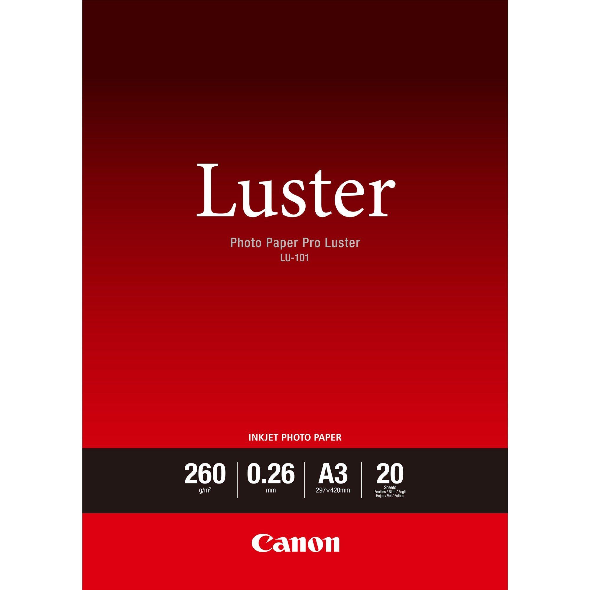 Papel Fotográfico CANON LU-101 A3 (Branco acetinado)