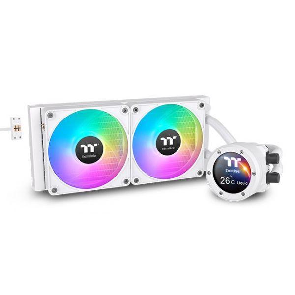 Sistema de Refrigeração Líquida AIO THERMALTAKE TH280 V2 Ultra EX ARGB Sync Snow Edition (14 cm - 2000 RPM - Multicolor - Branco)