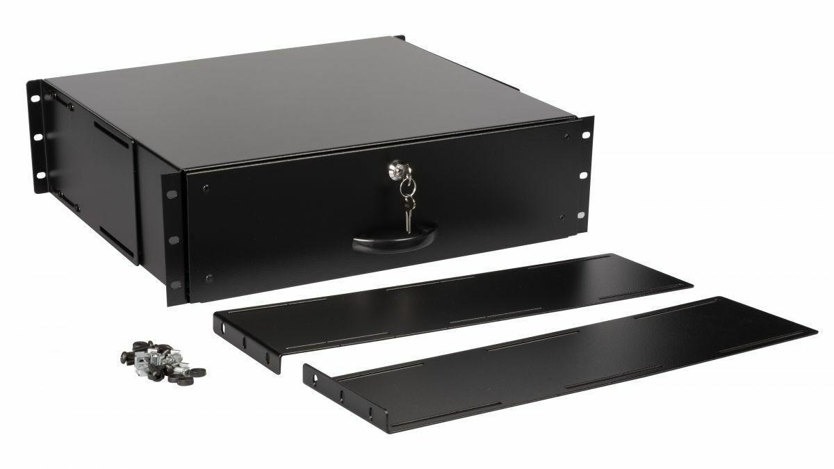 Gaveta para Bastidor EQUIP EZD-3-B (19" - 3U - Com Fechadura - Preto) — miniatura 2