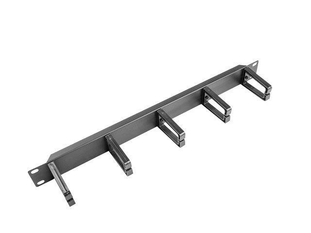 Painel de Gestão de Cabos LANBERG AK-1202-B (19" - 1U - 5 Anéis - Preto)