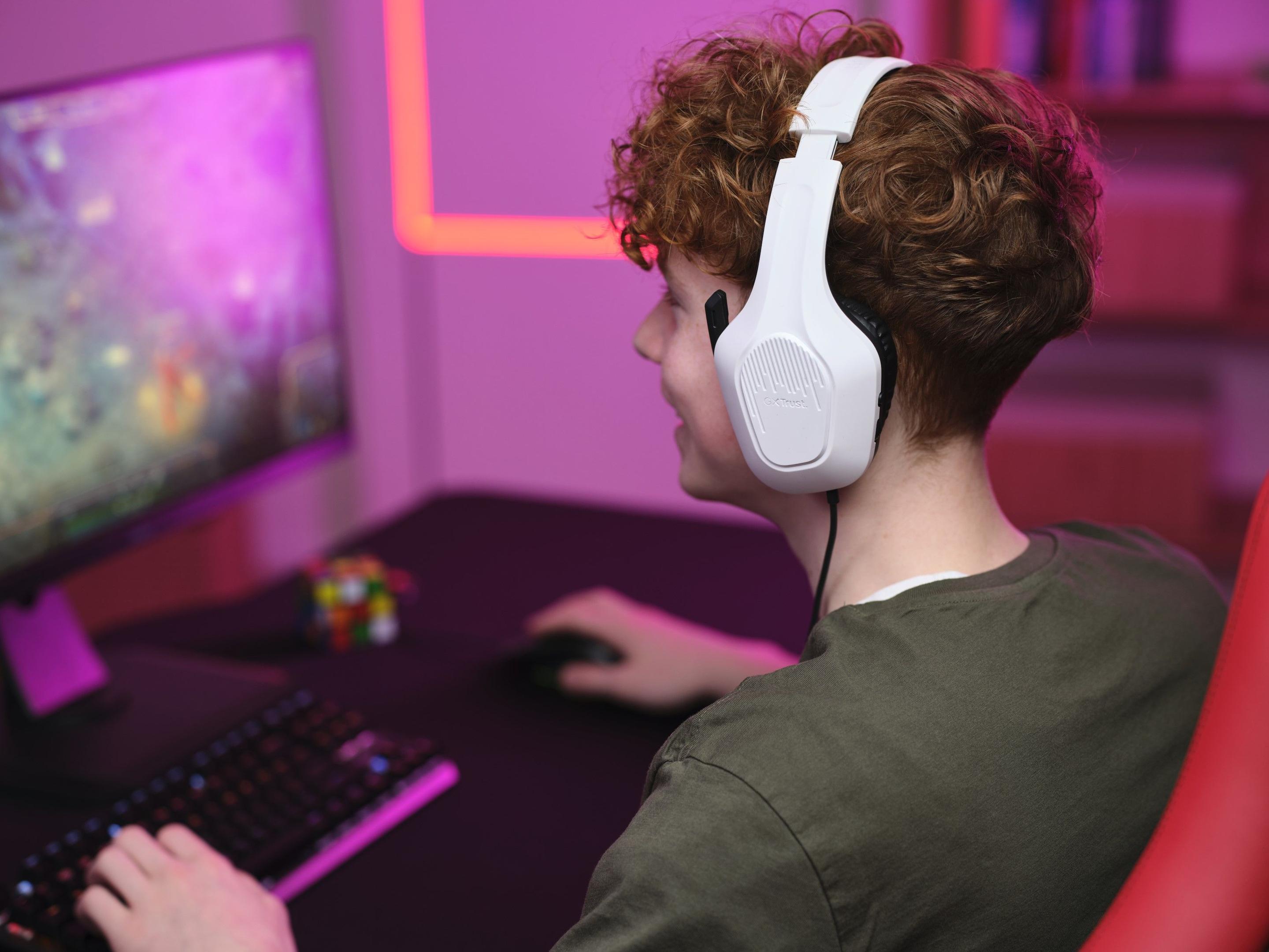 Headset Gaming TRUST GXT 415W Zirox (Binaural - Com fios - Circum-aural - Branco) — miniatura 9