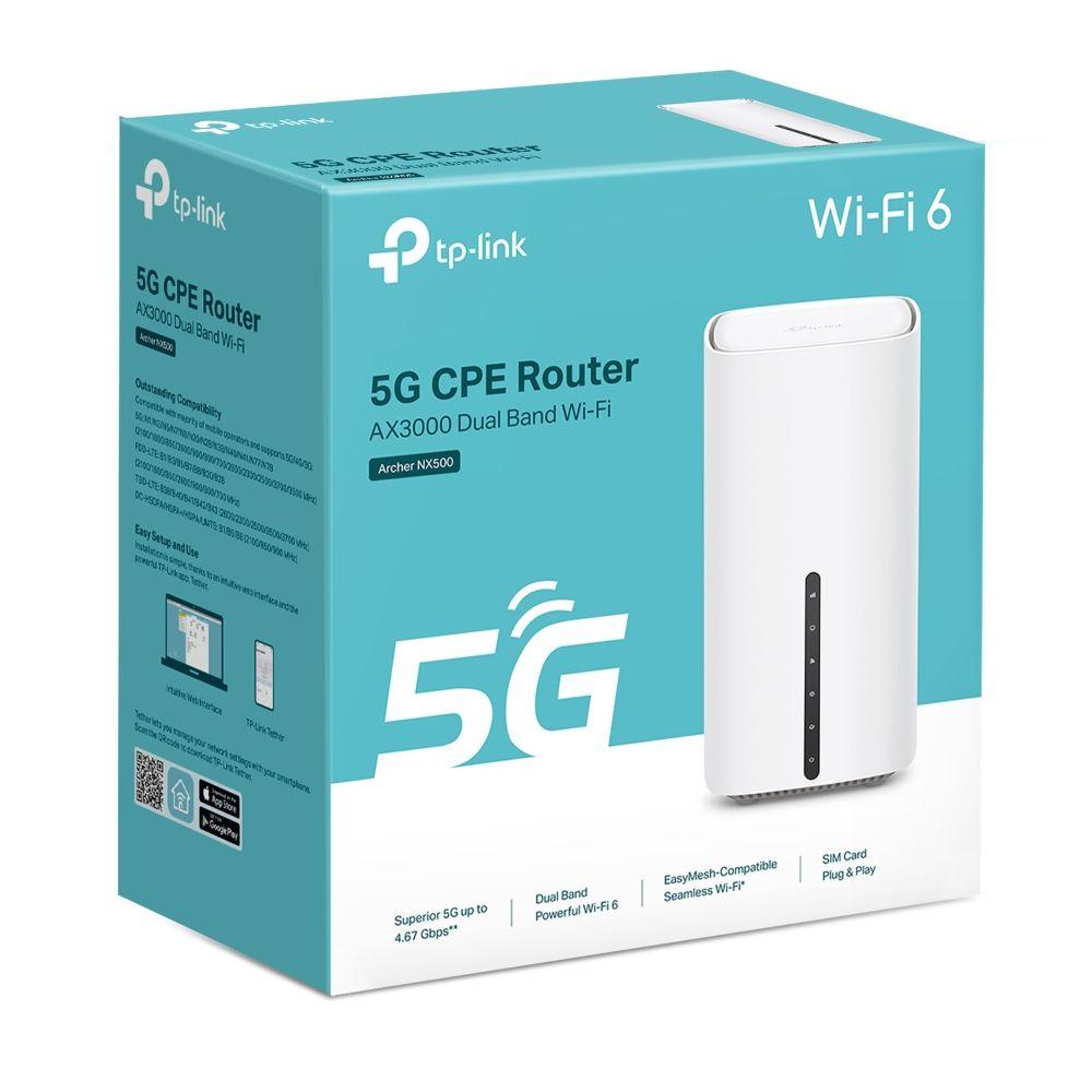 Router 5G TP-LINK Archer NX500 (Wi-Fi 6 - 3000 Mbit/s - Dual-band - Branco) — miniatura 4