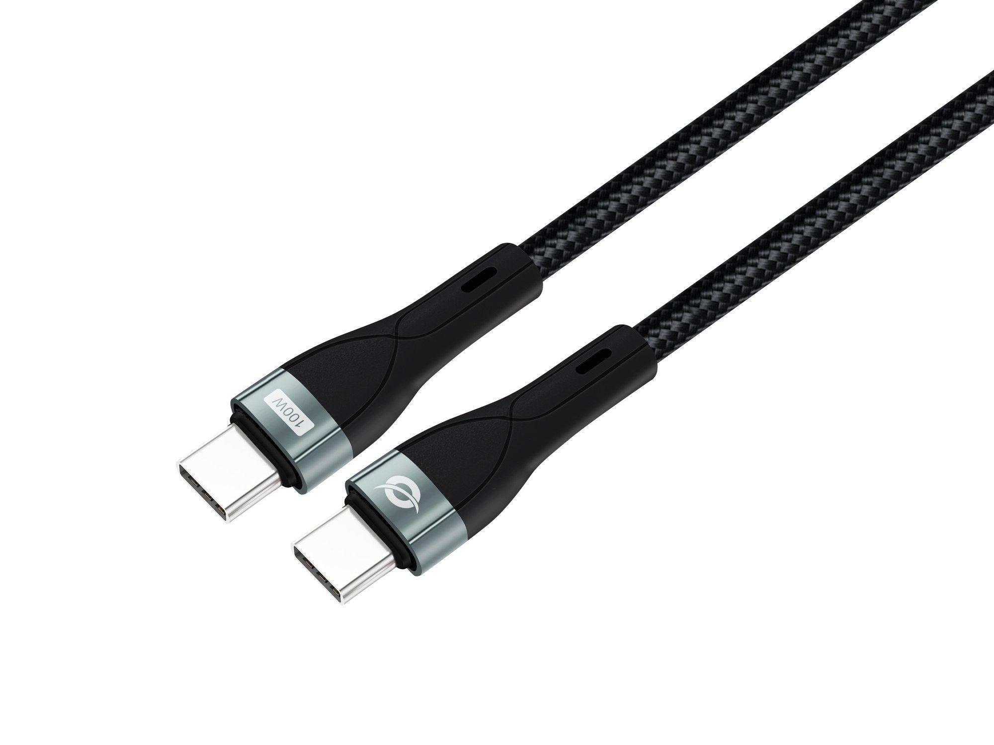 Cabo USB-C CONCEPTRONIC ETTA01B12 (1,2 m - USB C - Preto)