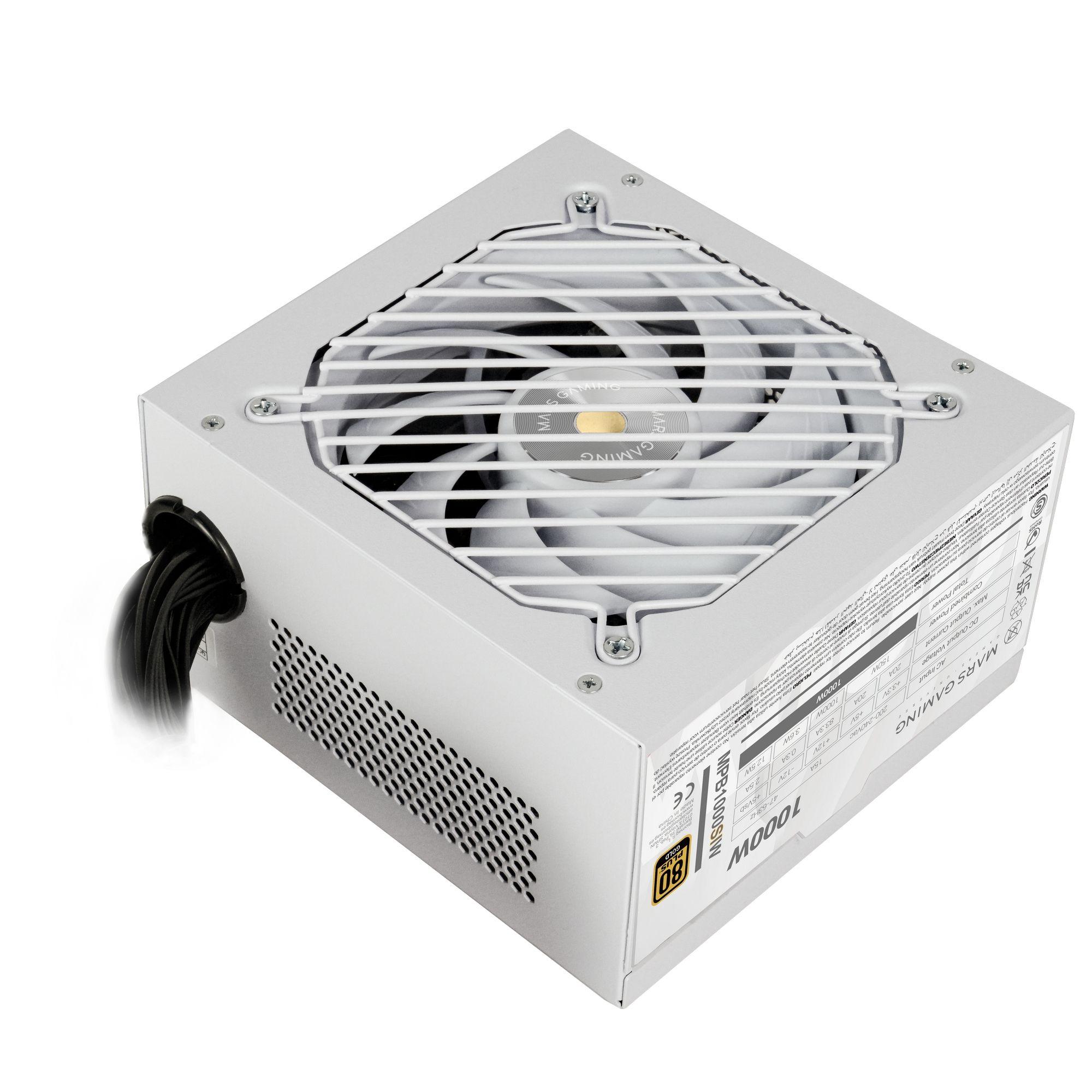 Fonte de Alimentação MARS GAMING MPB1000SIW (ATX - 1000 W - 80 PLUS Gold - Branco), miniatura 3