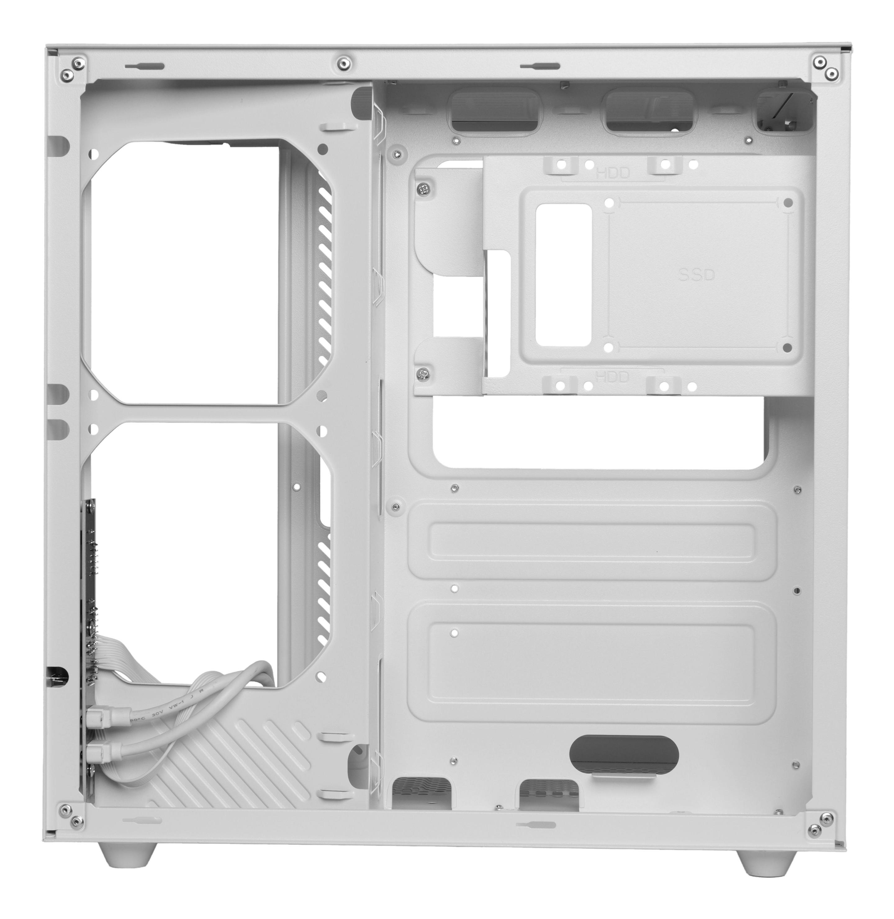 Caixa PC MARS GAMING MC-CURV (ATX, micro-ATX, Mini-ITX - Midi Tower - ATX, Mini-ITX, micro-ATX - Branco) — miniatura 6