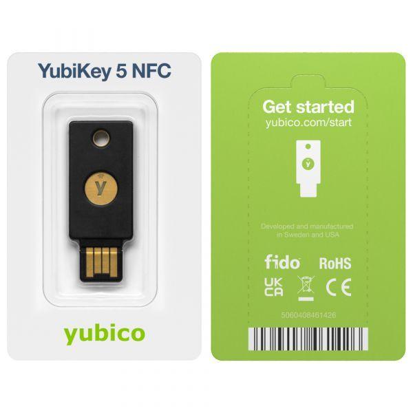 Chave de Segurança YUBICO YubiKey 5 NFC (USB-A - NFC - Dourado sobre Preto), miniatura 3