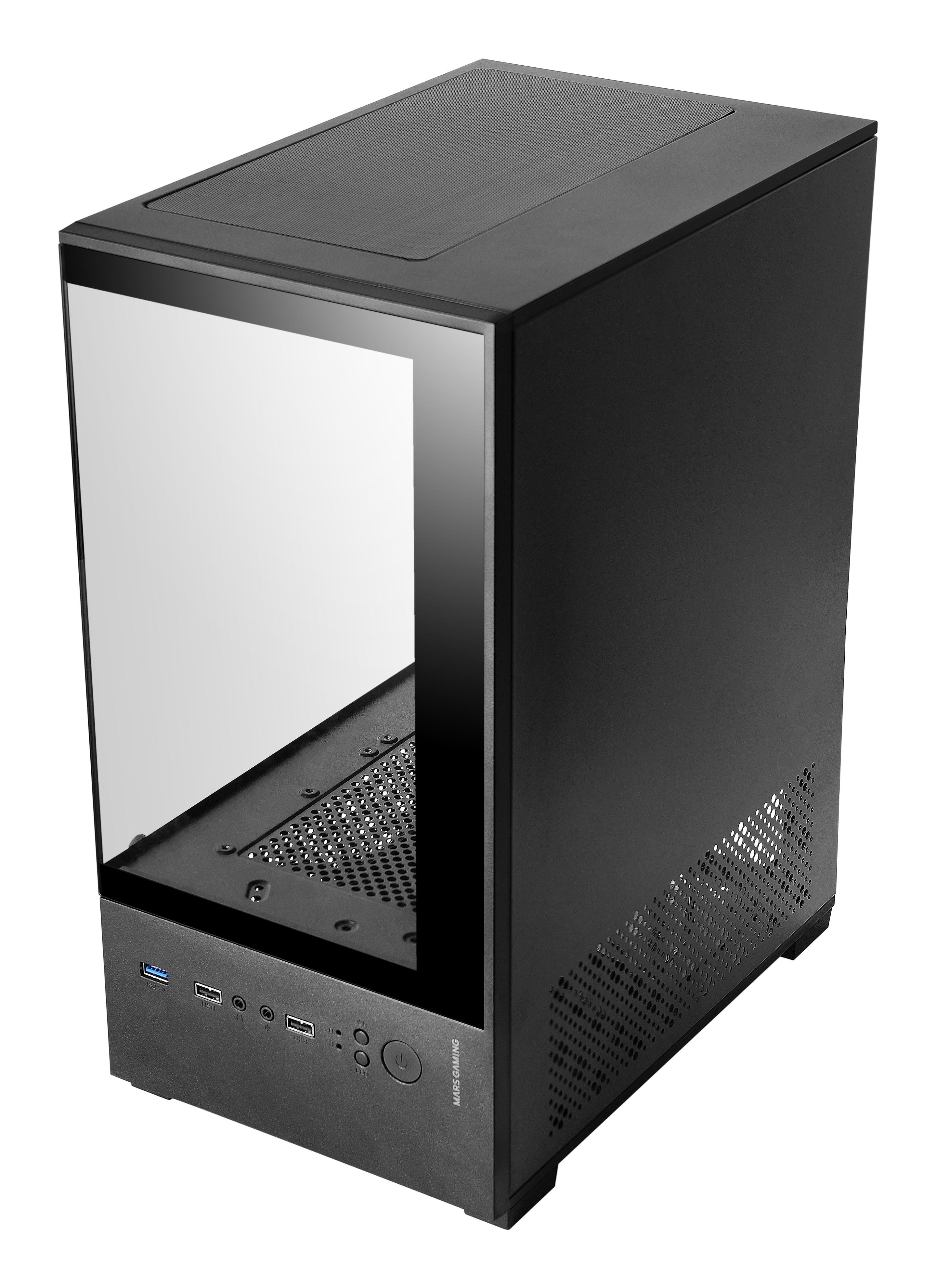 Caixa PC Mini Torre MARS GAMING MC-SE2 (micro ATX, Mini-ITX - Mini Torre - 16 cm - Preto) — miniatura 4