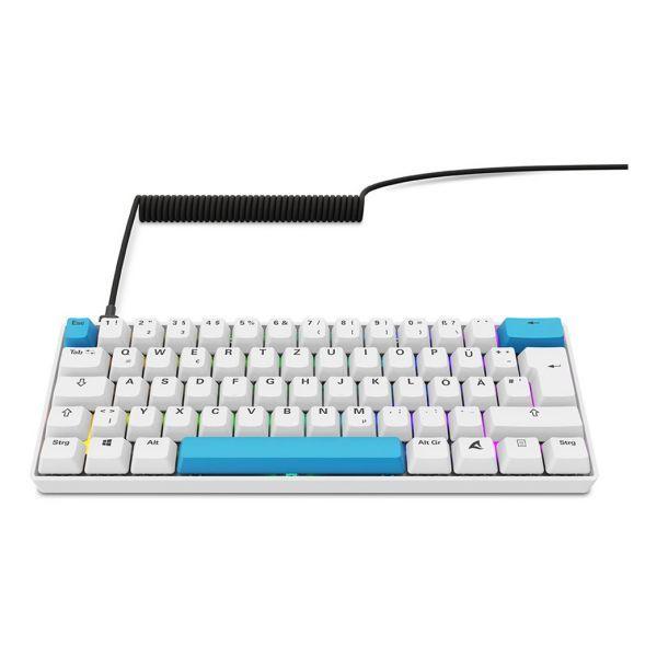 Teclado SHARKOON SKILLER SGK50 S4 Gen2 PBT (Alemão - Gateron G Pro 3.0 Yellow - 60% - Branco), miniatura 3