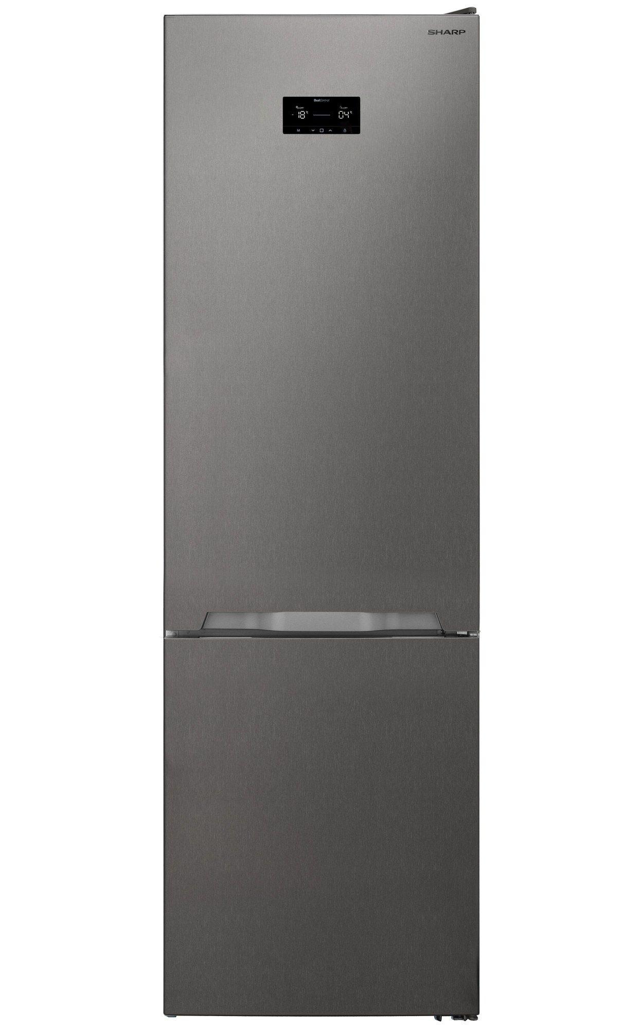 Frigorífico Combinado Independente SHARP SJNBA42IHXPCES (367 L - 201x59,5x65 cm - 201 cm - Inox)