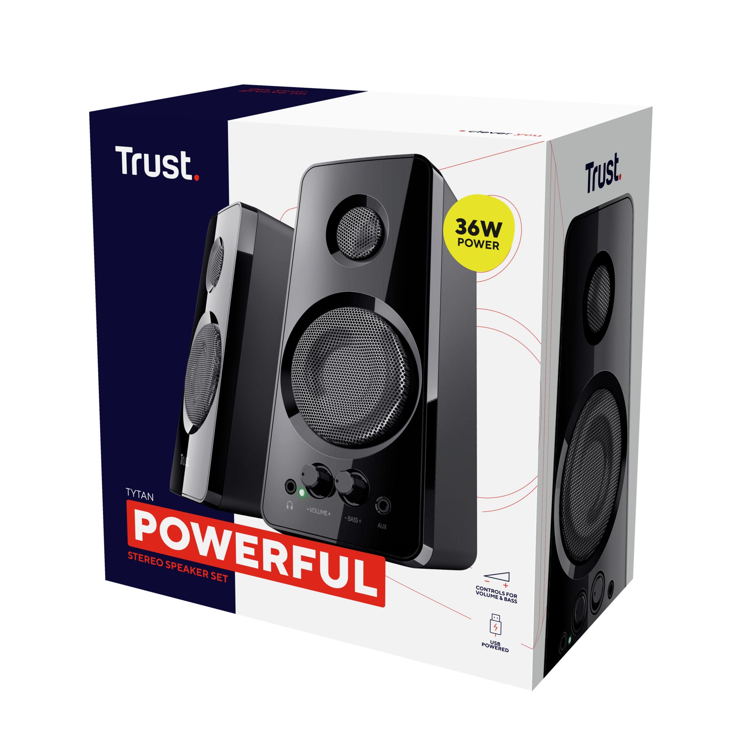 Colunas TRUST Tytan 2.0 (Com fios - 18 W - 2.0 canais - Preto), miniatura 4