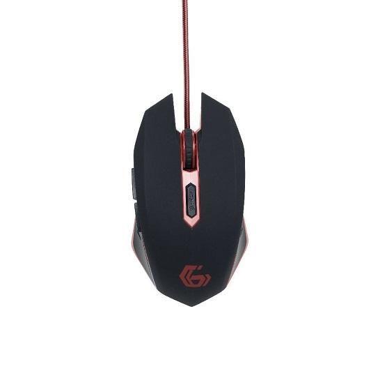 Rato GEMBIRD MUSG-001-R (Ambidestro - 2400 DPI - USB Type-A - Preto e Vermelho), miniatura 2