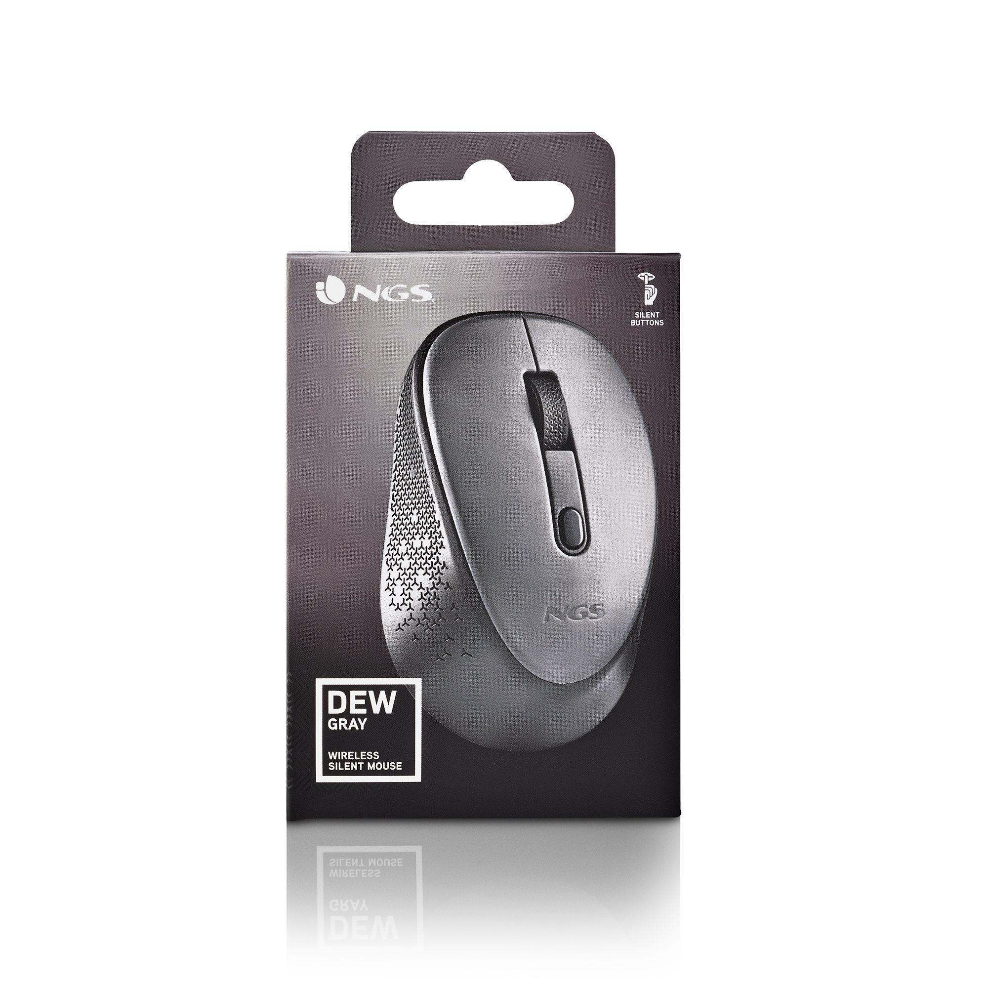 Rato NGS Dew (Ambidestro - 1600 DPI - Ótico - Cinzento) — miniatura 10