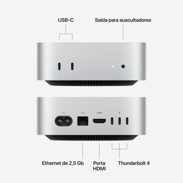 Computador Mac mini APPLE M6 (macOS 27 Golden Gate - Apple M - 16 GB - Prateado) — miniatura 4